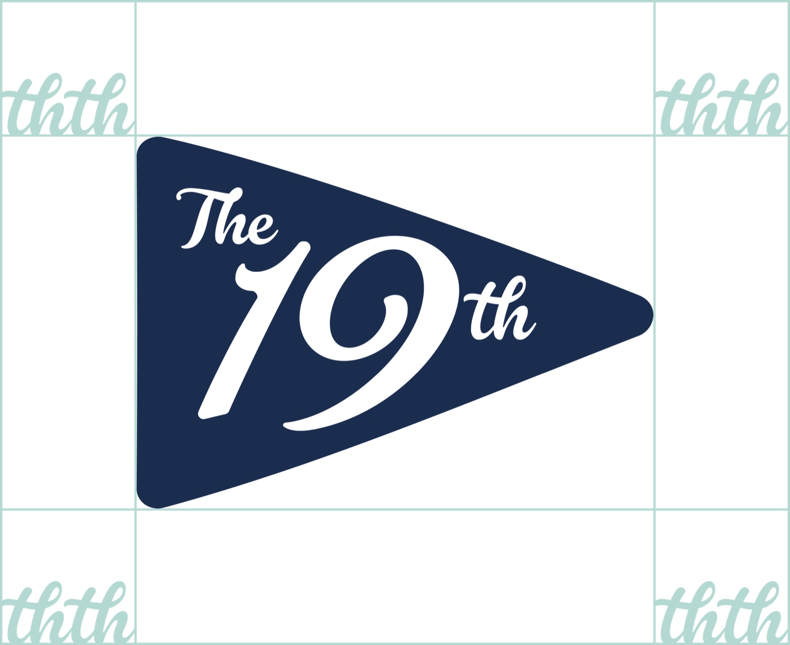 The 19th flag showing clear space — 2× the height of the th on every side