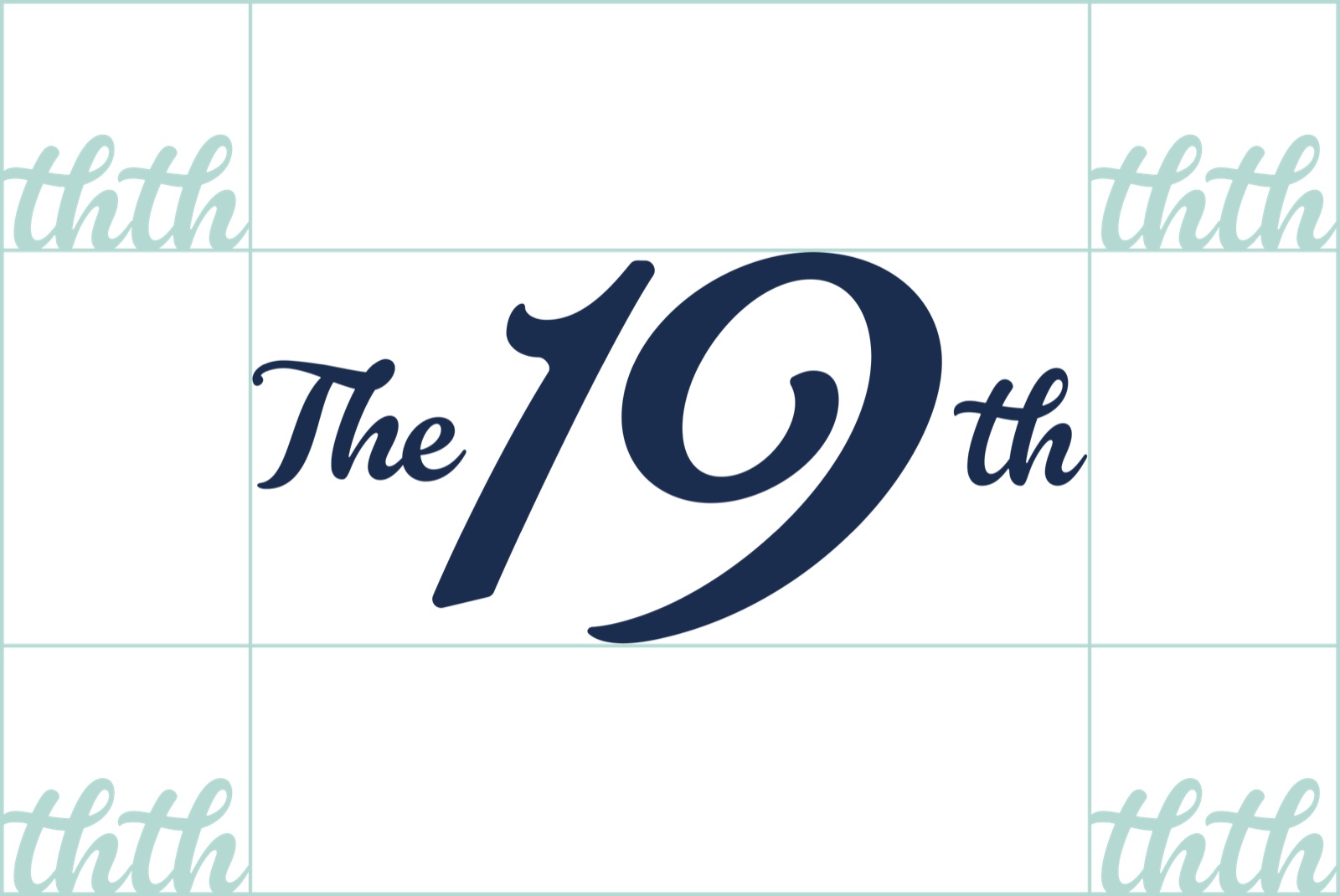 The 19th wordmark showing clear space — 2× the height of the th on every side
